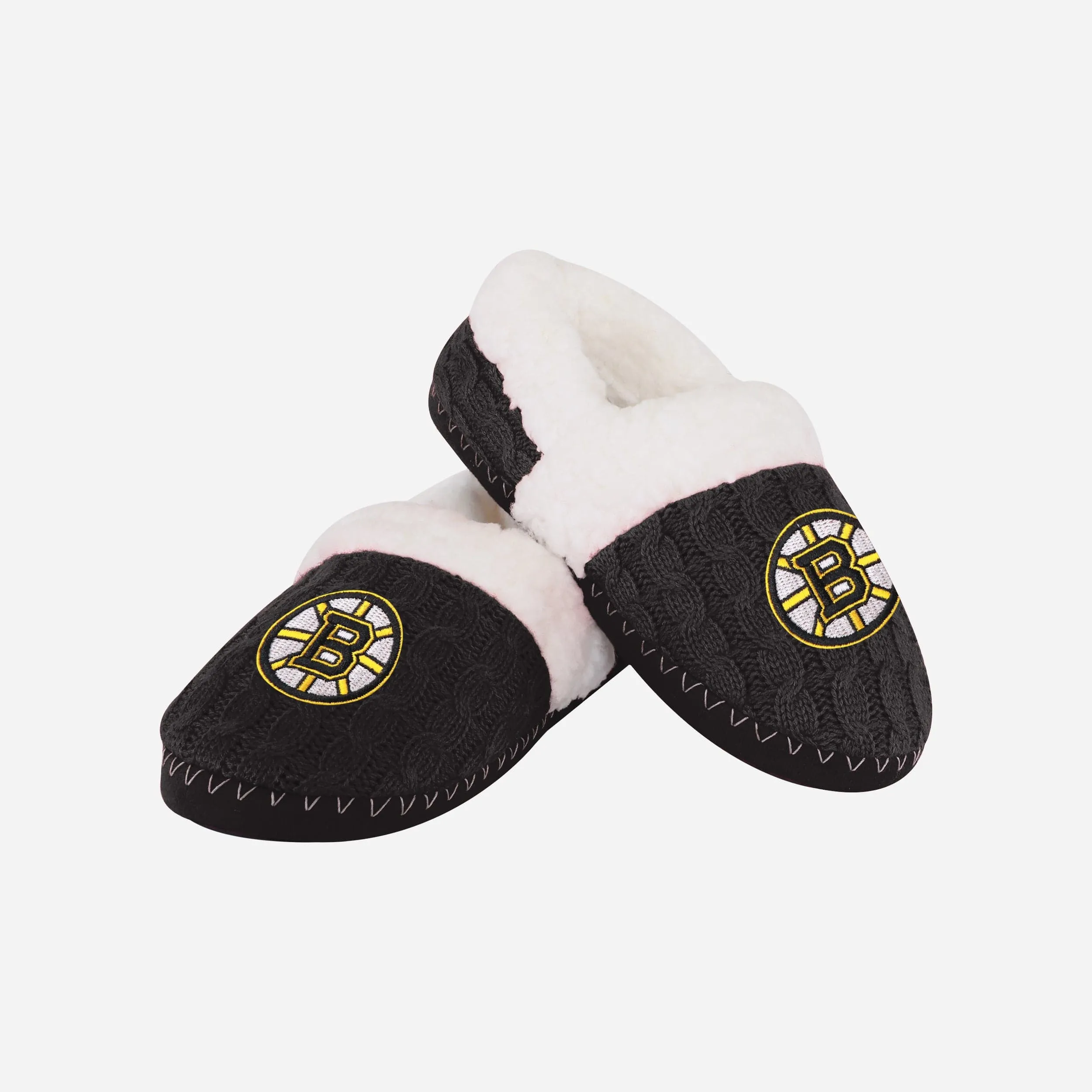 Boston Bruins Womens Team Color Moccasin Slipper