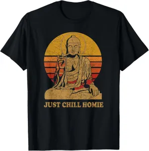 Buddha Just Chill Homie Vintage Sunset T-Shirt