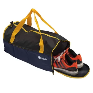 Buddys Duffle Gym Bag 32 Ltr - Navy Blue & Black