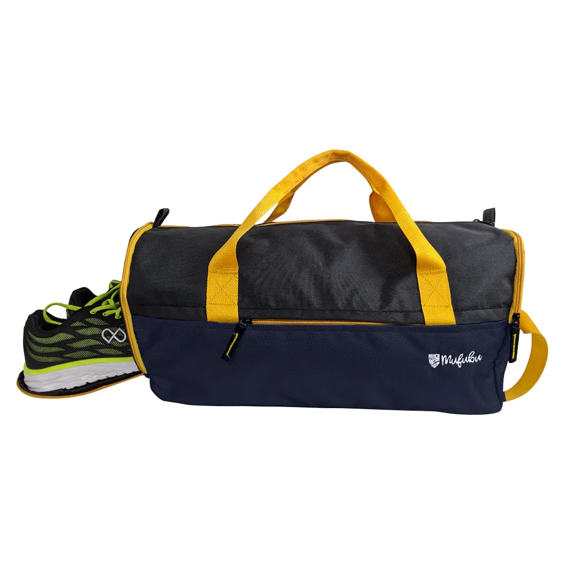Buddys Duffle Gym Bag 32 Ltr - Navy Blue & Black