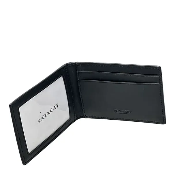 Coach Compact Billfold Wallet Mahogany/Black