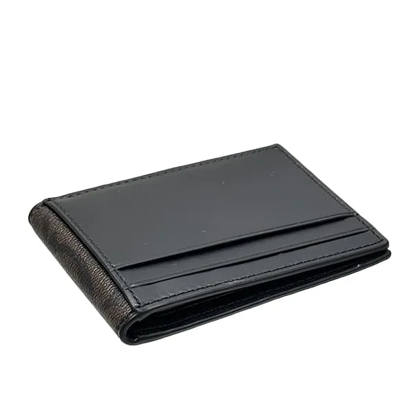 Coach Compact Billfold Wallet Mahogany/Black