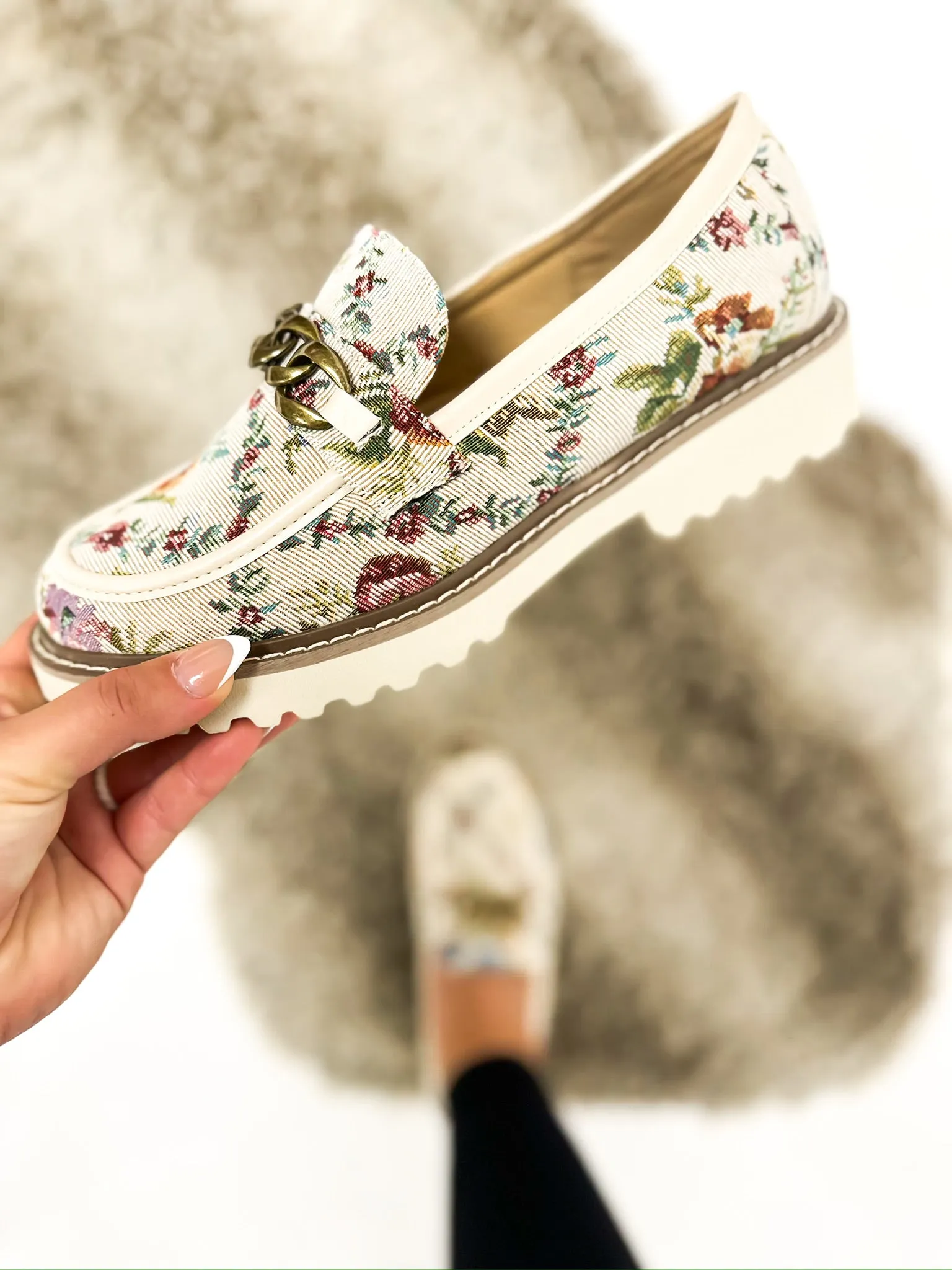Corky's Sand Brocade Floral Literally Shoes FINAL SALE