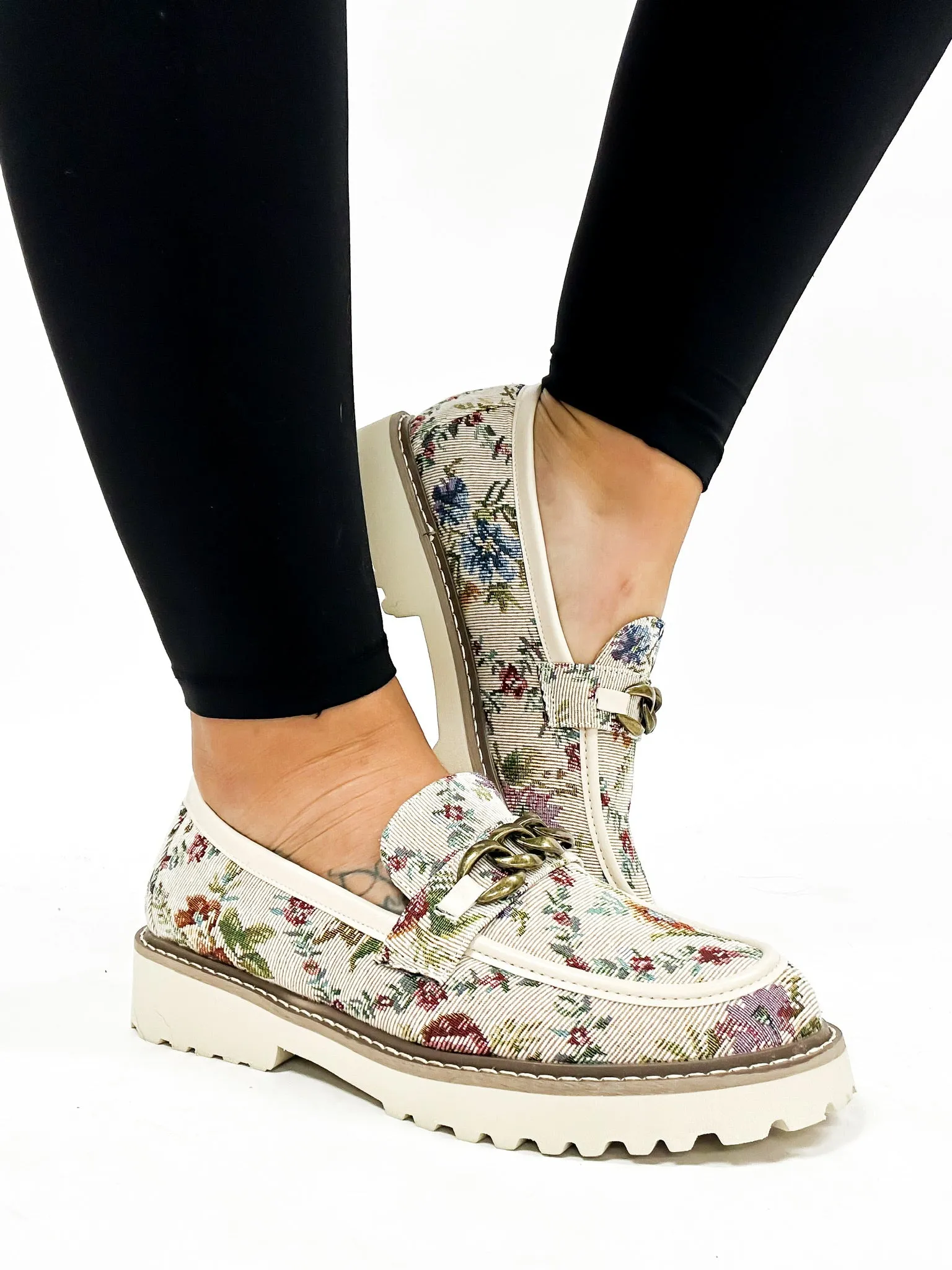 Corky's Sand Brocade Floral Literally Shoes FINAL SALE