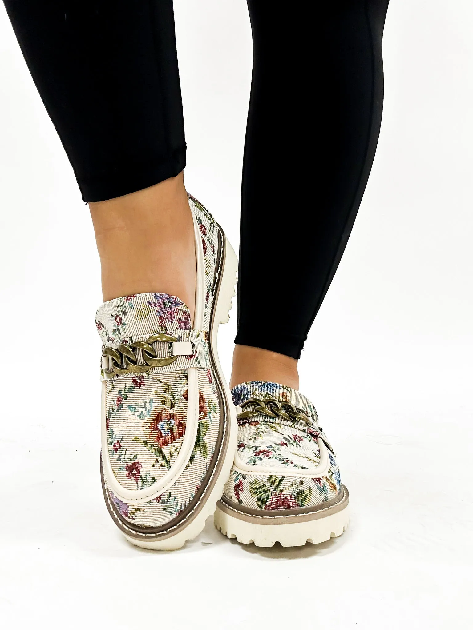 Corky's Sand Brocade Floral Literally Shoes FINAL SALE