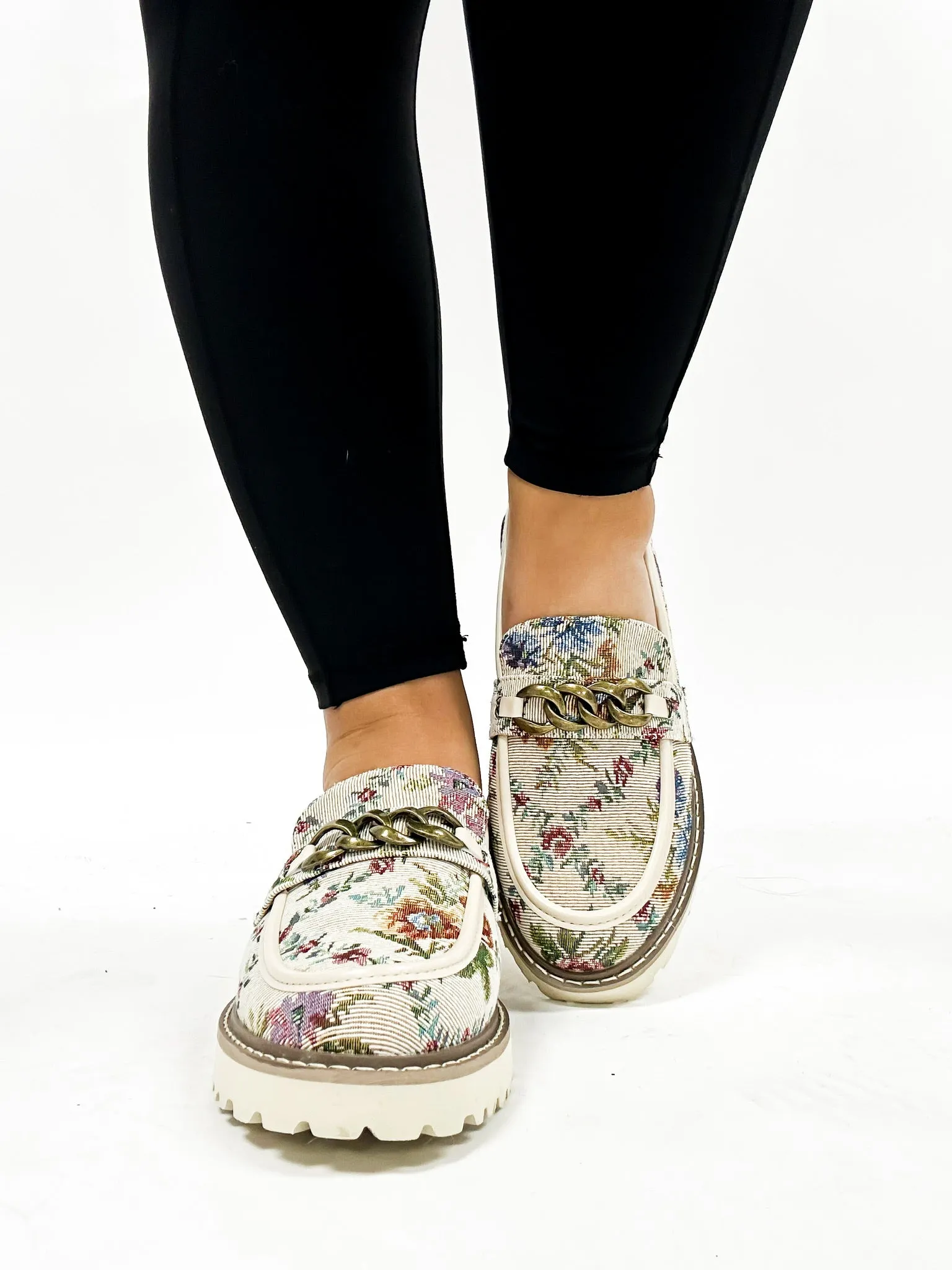 Corky's Sand Brocade Floral Literally Shoes FINAL SALE