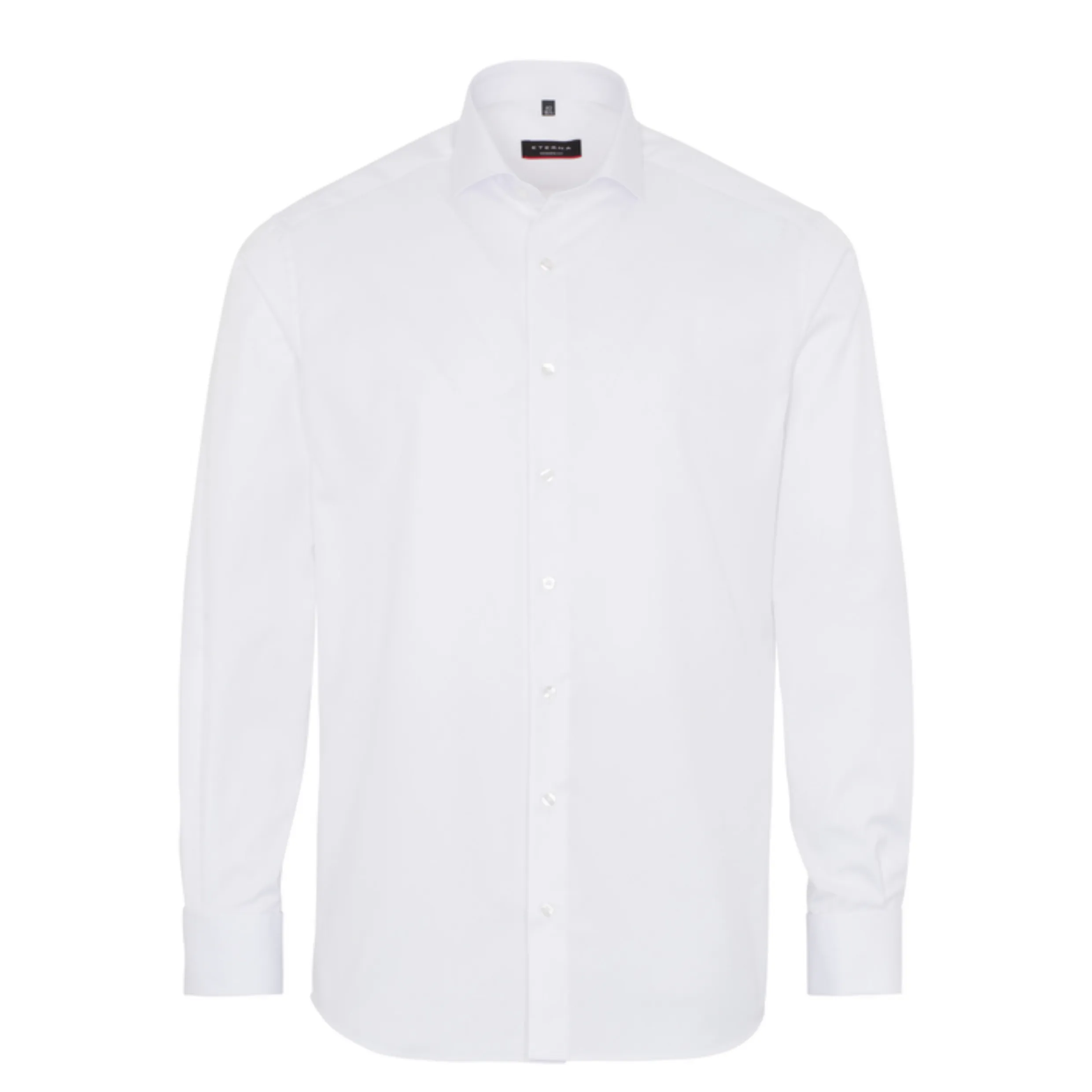 Eterna Tattoo Cover Up Shirt Swiss Cotton Non Iron Double Cuff - White