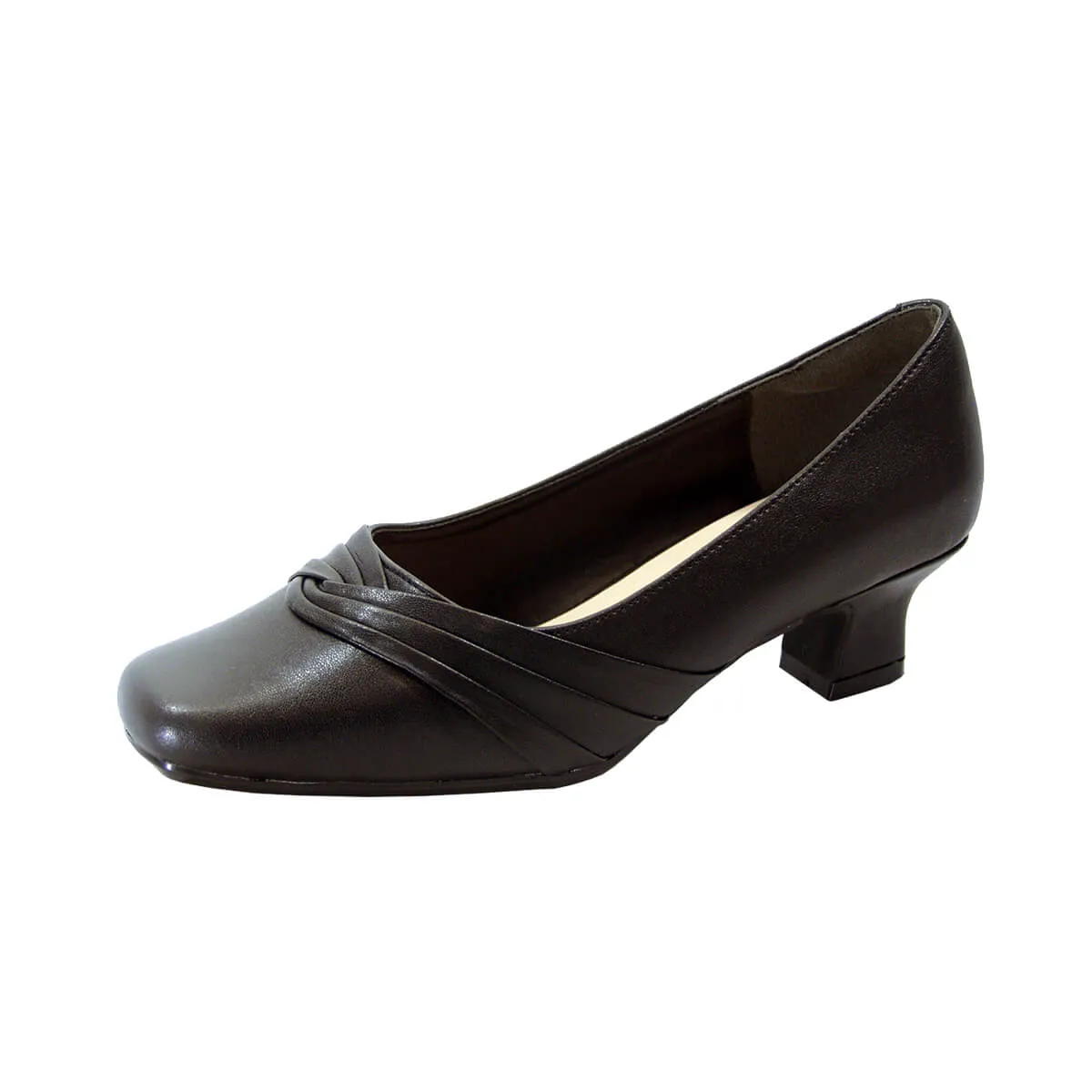 PEERAGE Angela Women's Wide Width Leather Dress Pumps