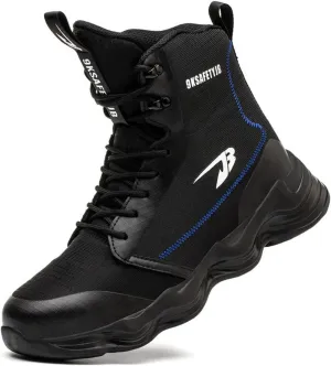 Safety Shoes for Men Fashion Industrial Construction high top Steel Toe Work Shoes Lightweight Sneakers