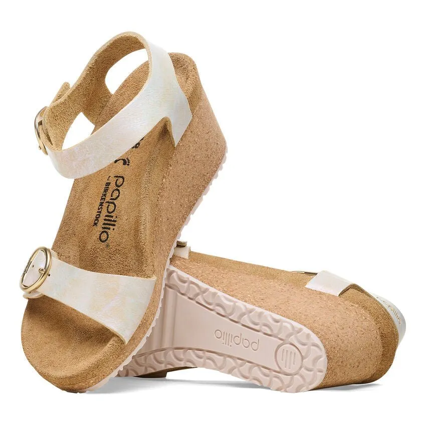 Soley Nubuck Leather Metallic Silver