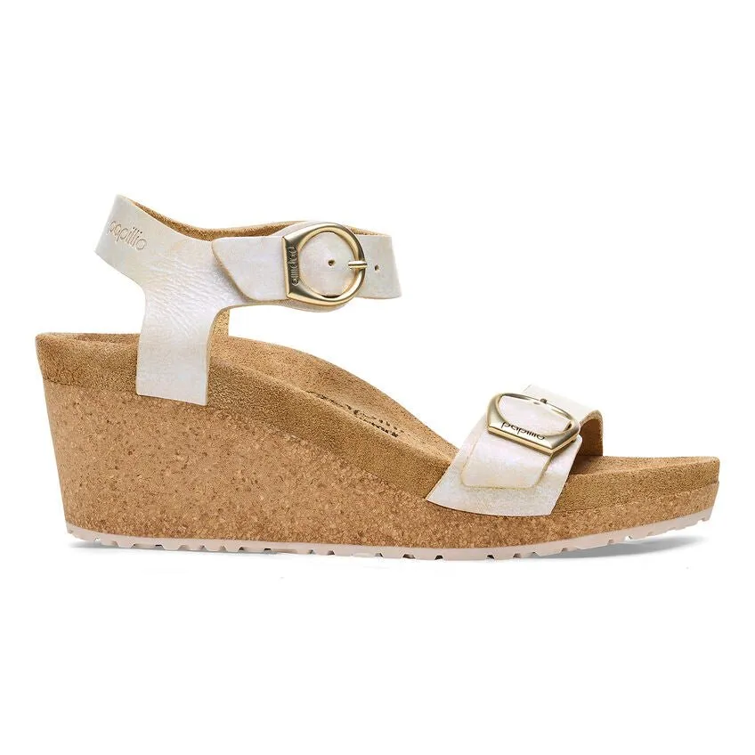 Soley Nubuck Leather Metallic Silver