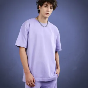 Solid Lavendor Oversize T-shirt
