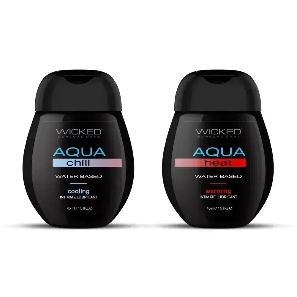 Wicked Sensation Kit - Warming & Cooling Water Based Lubricants - 2 Pack of 120 ml Bottles